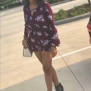 Rue21 Floral Long Sleeve Romper